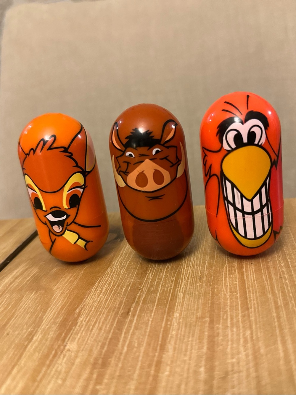 Set of 3 Vintage Disney Wobbler Toys